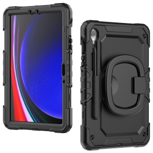Mobilize Rotating Defender Case Stand Function For Samsung Galaxy Tab S9 11/S9 Fe 10.9 Black