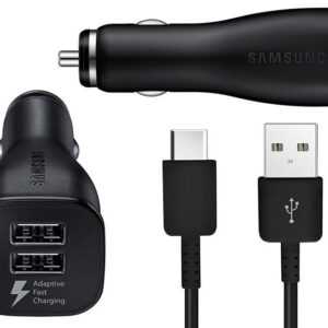 Samsung Ep-Ln920Cbegww Samsung Adaptive Fast Charging Dual Usb Car Charger Usb-C Black Bulk