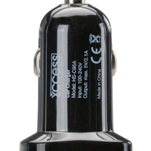 Xccess Car Charger Single Usb 2.1A Black