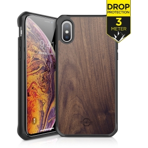 Itskins Level 2 Hybridfusion For Apple Iphone Xs Max Dark Wood