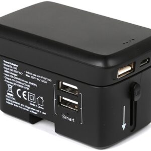 Real Power Travelcharge-4K Realpower Travel Charger + Powerbank 4000Mah Black