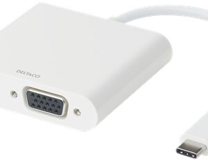 Deltaco Usbc-Hdmi16 Deltaco Usb-C Hdmi/Vga Av Adapter White
