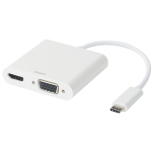 Deltaco Usbc-Hdmi16 Deltaco Usb-C Hdmi/Vga Av Adapter White