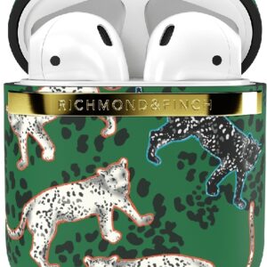 Richmond & Finch Freedom Series Apple Airpod Green Leopard/Gold