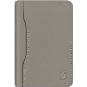 Valenta Leather Card Wallet Snap Grey