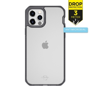 Itskins Level 2 Hybridfrost For Apple Iphone 12 Pro Max Transparent Black