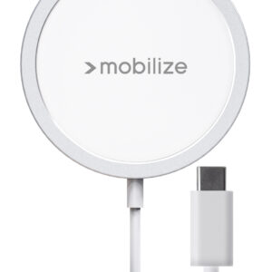 Mobilize Magnetic Wireless Charger Magsafe Compatible 15W White Aluminium