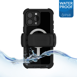 Ghostek Nautical Waterproof Magsafe Case + Belt Swivel Holster Apple Iphone 16 Pro Max Black