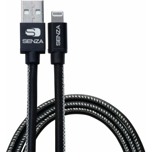 Senza Premium Leather Charge/Sync Cable Lightning 1.5M Black
