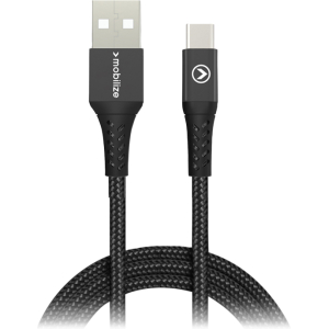 Mobilize Strong Nylon Cable Usb To Usb-C 2M. 15W Black