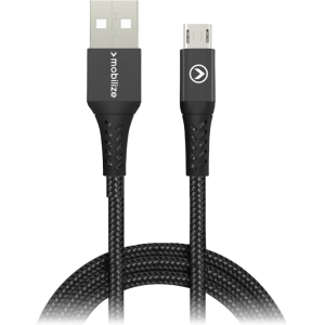 Mobilize Strong Nylon Cable Usb To Micro Usb 1M. 12W Black