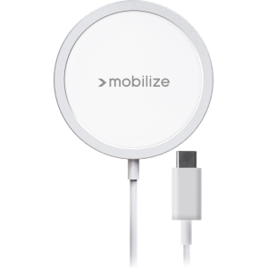 Mobilize Magnetic Wireless Charger Magsafe Compatible 15W White Aluminium