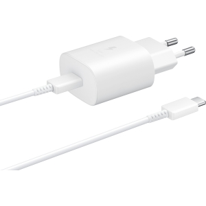 Samsung Ep-Ta800Xwegww Samsung Super Fast Pd Wall Charger Usb-C Incl. Usb-C Cable 25W White Bulk