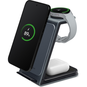 Mobilize 3In1 Aluminium Wireless Charger Station 15W