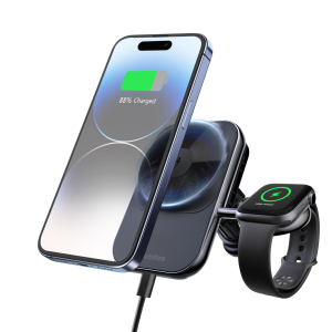 Mobilize Magsafe Compatible Car Charger For Phone And Watch 18W Black