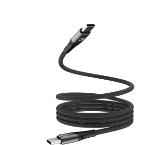 Mobilize Magnetic Nylon Cable - Usb-C To Usb-C - 1M. - 100W Black